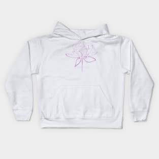 Lotus Flower Calligraphy (Lavender) Kids Hoodie